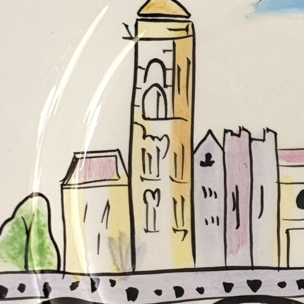 Vtg  8" Oneida Festa Italia Cheese/Salad/Dessert/Appetizers Venice Rome Pair - Picture 14 of 16